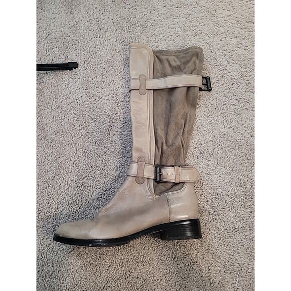 Carolina Herrera x Nike Air Riding Boots 8.5 Beige Leather Knee High RARE - Picture 6 of 10